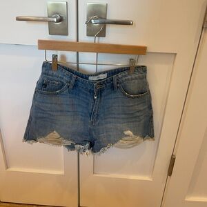 KanCan denim frayed shorts